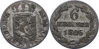 Nassau 6 Kreuzer Wilhelm 1816-1839. -