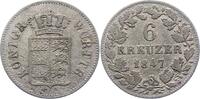 Württemberg 6 Kreuzer Wilhelm I. 1816-1864. -