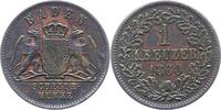 Baden-Durlach Kreuzer Friedrich I. 1852-1907. -