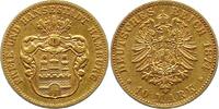 Hamburg 10 Mark Gold 1874 B Sehr schön +
