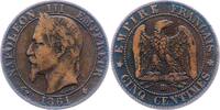 Frankreich 5 Centimes Napoleon III. 1852-1870. -