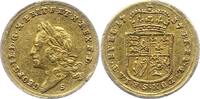 Braunschweig-Calenberg-Hannover 1/2 Dukat Gold 1737 S Georg II. 1727-1760. Winz. Randfehler, sehr schön