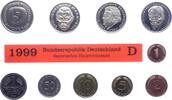 Kursmünzensatz Mark 1945-2001. -