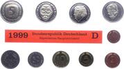 Kursmünzensatz Mark 1945-2001. -