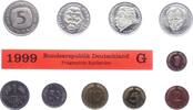 Kursmünzensatz Mark 1945-2001. -