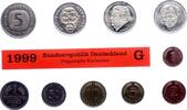Kursmünzensatz Mark 1945-2001. -