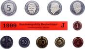 Kursmünzensatz Mark 1945-2001. -