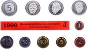 Kursmünzensatz Mark 1945-2001. -