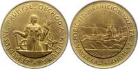 Tschechoslowakei Vergoldete Bronzemedaille -