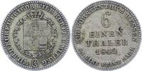 Hessen-Kassel 1/6 Taler Kurf. Wilhelm II. u. Friedrich Wilhelm 1831-1847. -