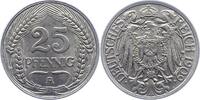 25 Pfennig 1909  A Kleinmünzen  Vorzüglich - Stempelglanz
