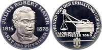 Medicina in nummis Silbermedaille Mayer, Julius Robert *1814 Heilbronn, + 1878 ebenda., Deutscher Arzt und physiologisch forschender Mediziner. -