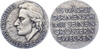 Personenmedaillen Silbermedaille Schiller, Friedrich von *1759 Marbach/Württemberg, +1805 Weimar, deutscher Dichter und Arzt. -
