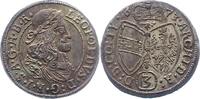 Haus Habsburg 3 Kreuzer Leopold I. 1657-1705. -