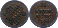 Bayern 2 Pfennig Maximilian III. Joseph 1745-1777. -