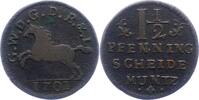 Braunschweig-Lüneburg-Celle 1 1/2 Pfennig Georg Wilhelm 1665-1705. -