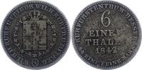 Hessen-Kassel 1/6 Taler Kurf. Wilhelm II. u. Friedrich Wilhelm 1831-1847. -