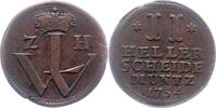 Hessen-Kassel 2 Heller Wilhelm VIII. 1751-1760. -