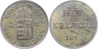 Haus Habsburg 6 Kreuzer Franz Joseph I. 1848-1916. -