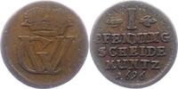 Braunschweig-Lüneburg-Celle Pfennig Georg Wilhelm 1665-1705. -