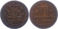 Paderborn, Bistum 6 Pfennig Clemens August von Bayern 1719-1761. -