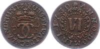Waldeck 6 Pfennig Karl August Friedrich 1728-1763. -
