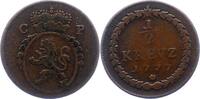 Pfalz-Kurlinie 1/2 Kreuzer Karl Theodor 1742-1799. -