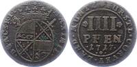 Corvey 4 Pfennig Maximilian von Horrich 1714 - 1722. -