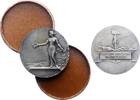 Frankreich Versilberte Bronzemedaille Dritte Republik 1870-1940. -