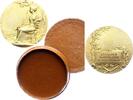 Frankreich Vergoldete Bronzemedaille Dritte Republik 1870-1940. -