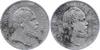 Württemberg 1/2 Gulden Karl 1864-1891. -
