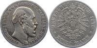 Mecklenburg-Schwerin 2 Mark Friedrich Franz II. 1842-1883. -