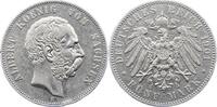 Sachsen 5 Mark Albert 1873-1902. -