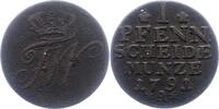 Brandenburg-Preußen Kupfer Pfennig Friedrich Wilhelm II. 1786-1797. -