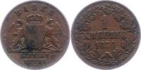 Baden-Durlach Kreuzer Friedrich I. 1852-1907. -