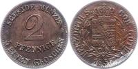 Sachsen-Coburg-Gotha 2 Pfennig Ernst II. 1844-1893. -