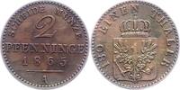 Brandenburg-Preußen 2 Pfennig Wilhelm I. 1861-1888. -