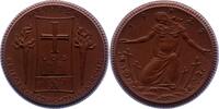Porzellanmedaillen Meißen. Braune Porzellanmedaille 1 Deutsches Reich -