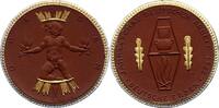 Porzellanmedaillen Dresden. Braune Meißner Porzellanmedaille 1 Deutsches Reich -