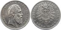 Württemberg 5 Mark Karl 1864-1891. -