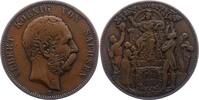 Sachsen Bronzemedaille in 5 Mark-Größe 18 Albert 1873-1902. -