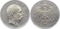 Sachsen 2 Mark Albert 1873-1902. -