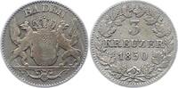 Baden-Durlach 3 Kreuzer Leopold 1830-1852. -