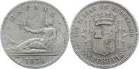 Spanien 2 Pesetas Provisorische Regierung 1868-1871. -