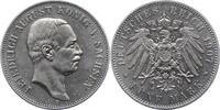 Sachsen 5 Mark Friedrich August III. 1904-1918. -