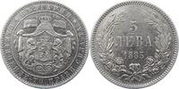 Bulgarien 5 Leva Alexander I. 1879-1886. -
