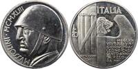 Personenmedaillen Versilberte Bronzemedaille Mussolini, Benito *1883, +1945, Iitalienischer Politiker, Ministerpräsident 1922-1943. -