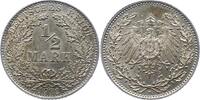 1/2 Mark 1912  D Kleinmünzen  Prachtexemplar. Fast Stempelglanz