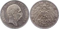 Sachsen 5 Mark Albert 1873-1902. -