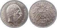 Sachsen 5 Mark Albert 1873-1902. -